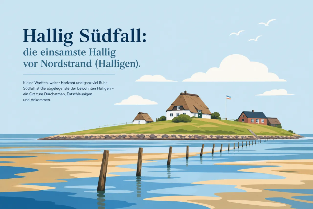 Hallig Südfall: die einsamste Hallig vor Nordstrand