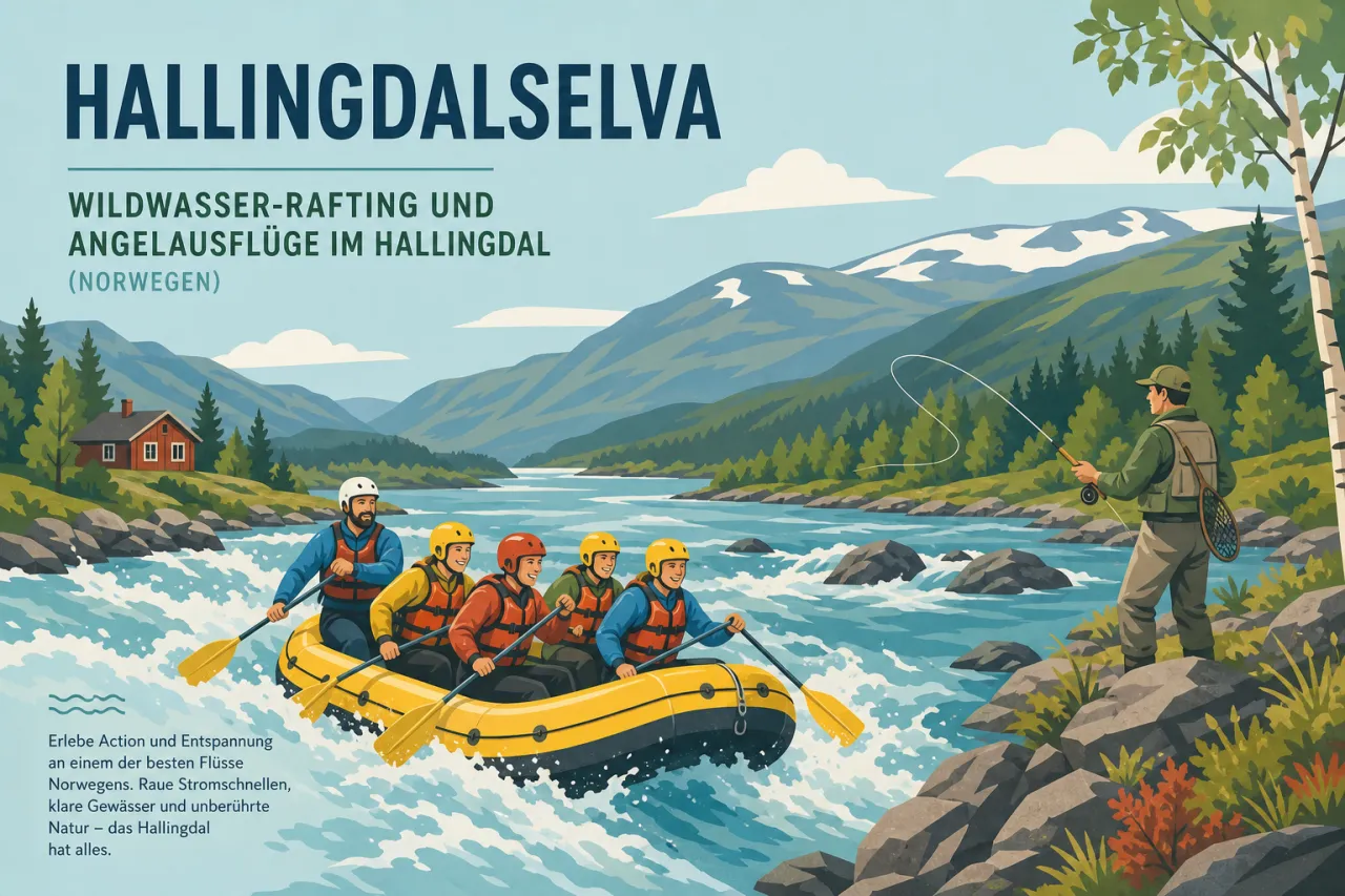 Hallingdalselva: Wildwasser-Rafting und Angelausflüge im Hallingdal