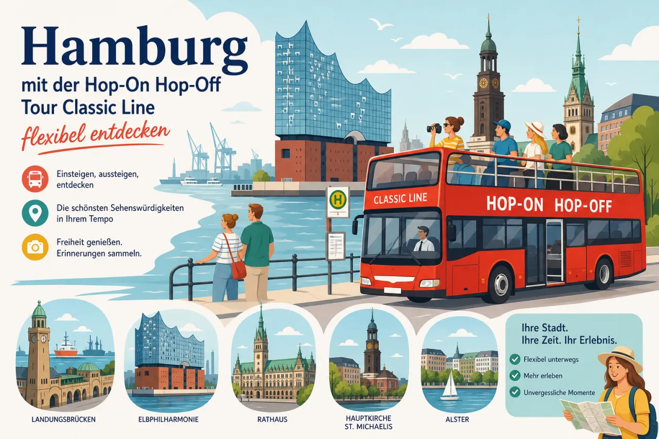 Hamburg mit der Hop-On Hop-Off Tour Classic Line flexibel entdecken