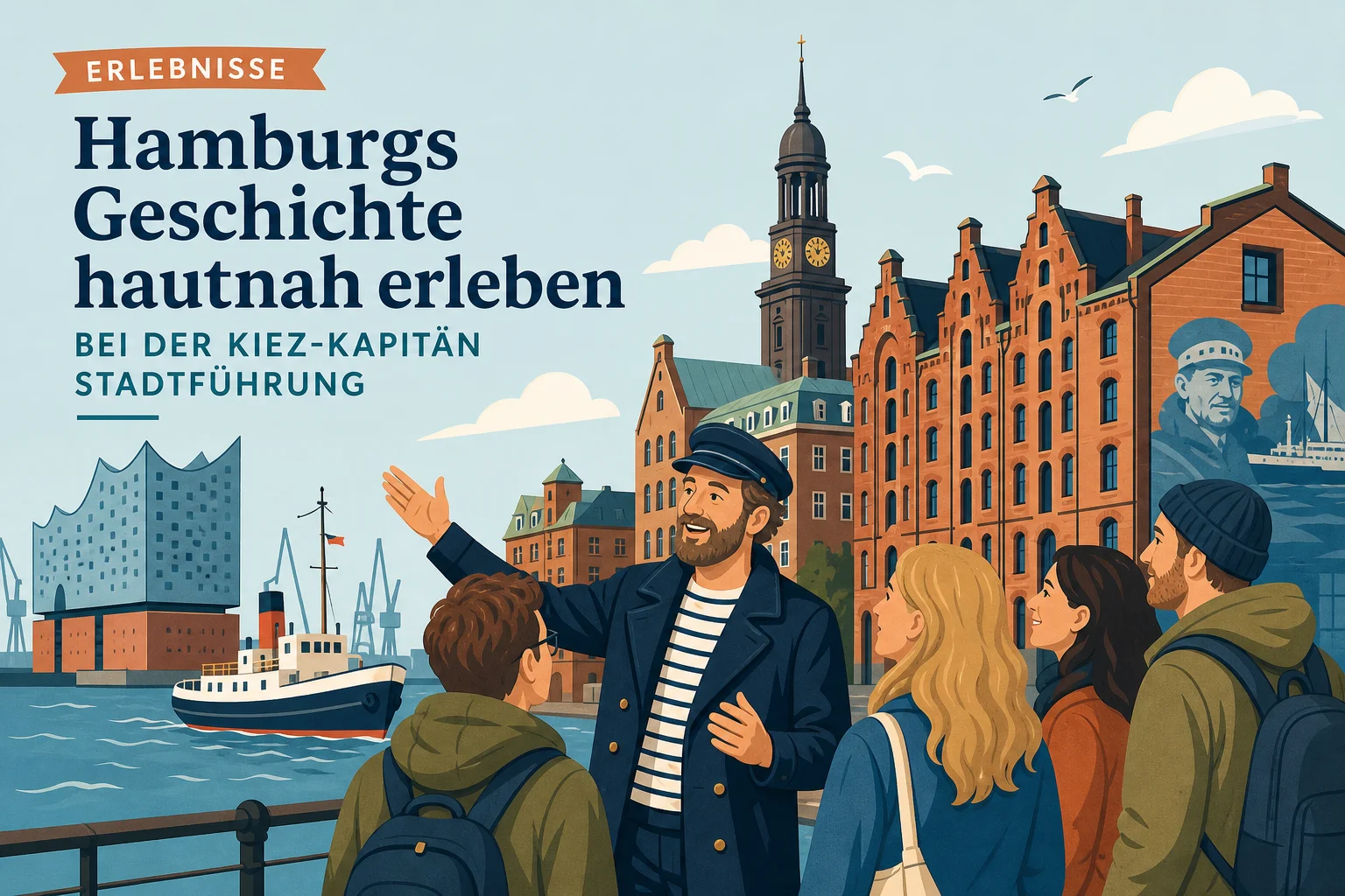 Hamburgs Geschichte hautnah erleben bei der Kiez-Kapitän Stadtführung