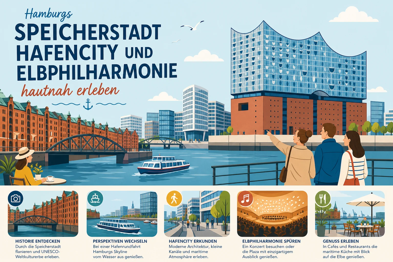 Hamburgs Speicherstadt, HafenCity und Elbphilharmonie hautnah erleben