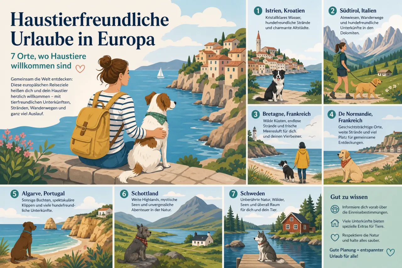 Haustierfreundliche Urlaube in Europa – 7 Orte, wo Haustiere willkommen sind