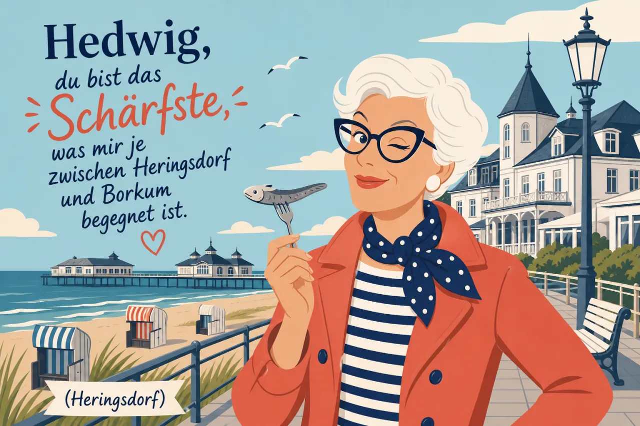 Hedwig, du bist das Schärfste, was mir je zwischen Heringsdorf und Borkum begegnet ist.