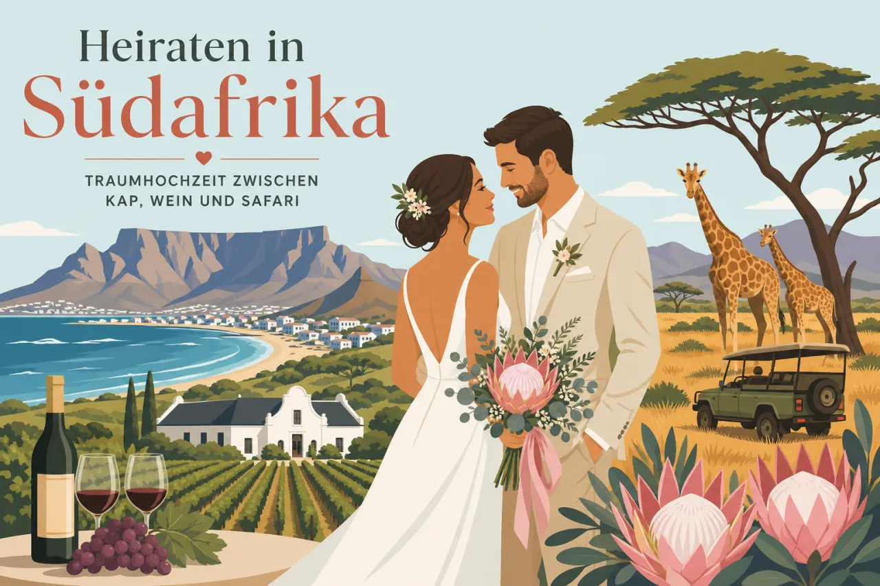 Heiraten in Südafrika: Traumhochzeit zwischen Kap, Wein und Safari