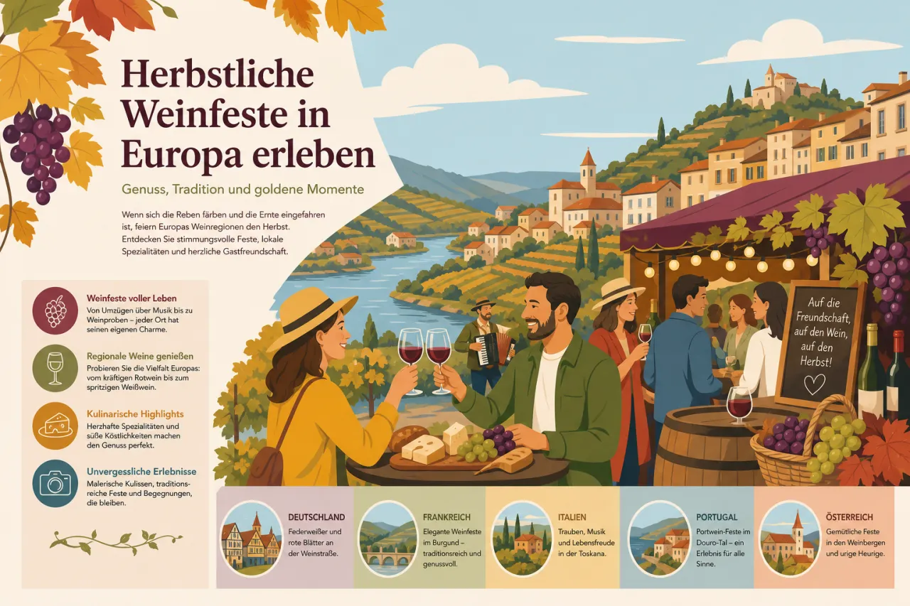 Herbstliche Weinfeste in Europa erleben