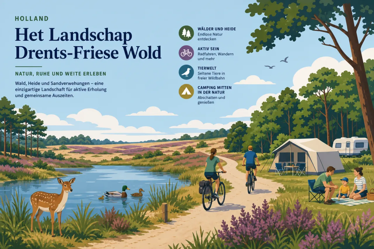 Het Landschap Drents-Friese Wold in Holland
