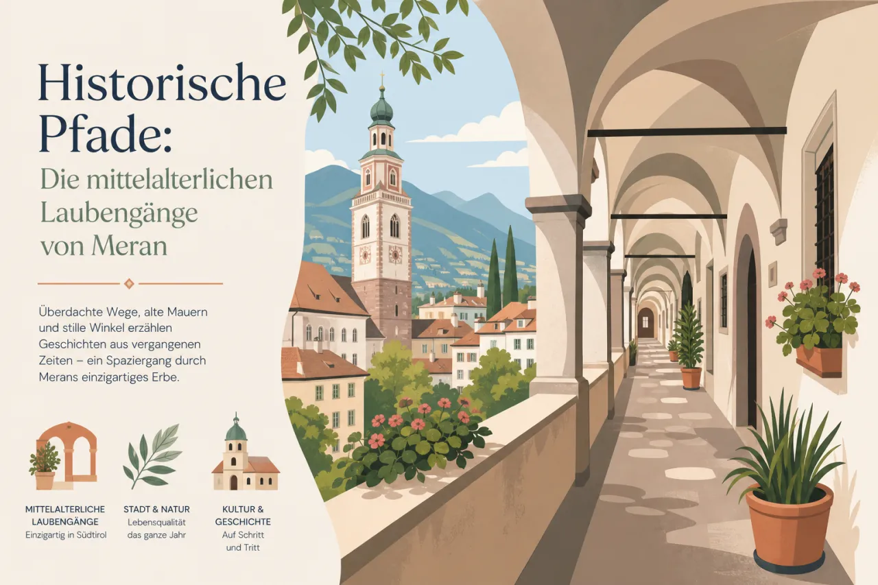Historische Pfade: Die mittelalterlichen Laubengänge von Meran
