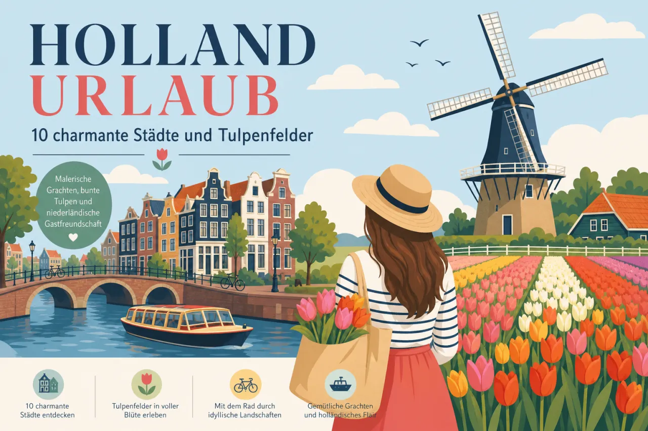 Holland Urlaub: 10 charmante Städte und Tulpenfelder