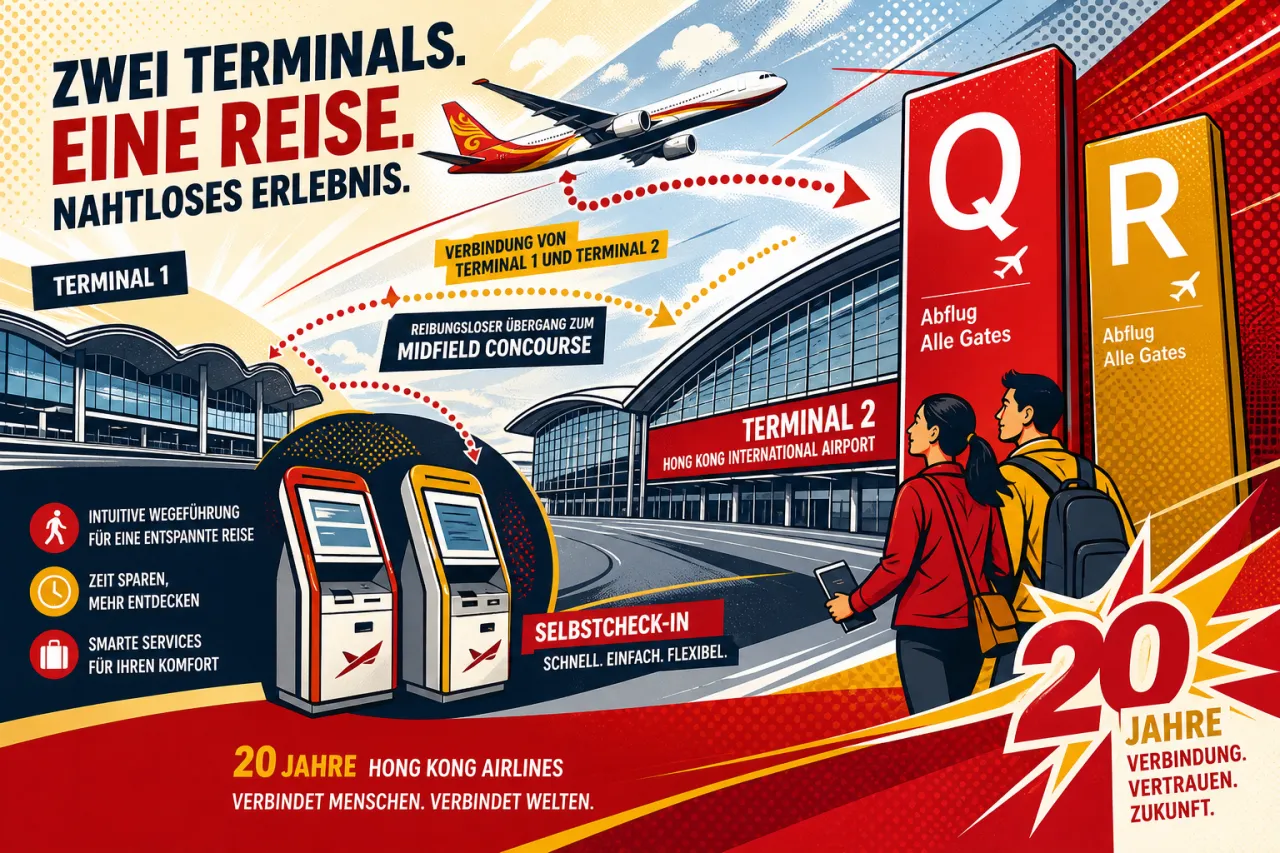 Hong Kong Airlines zieht in Terminal 2 um