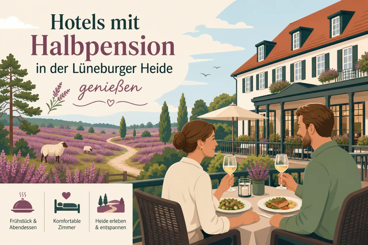 Hotels mit Halbpension in der Lüneburger Heide genießen