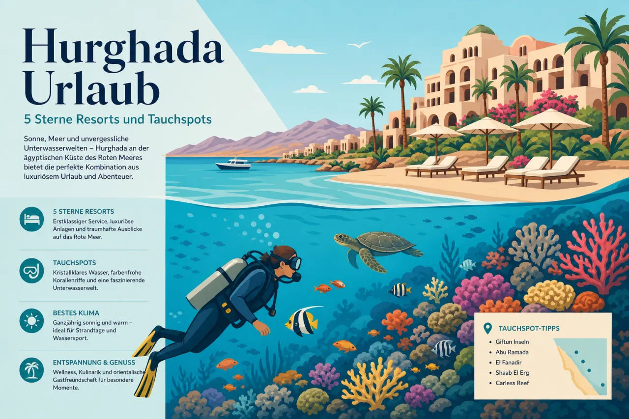 Hurghada Urlaub: 5 Sterne Resorts und Tauchspots