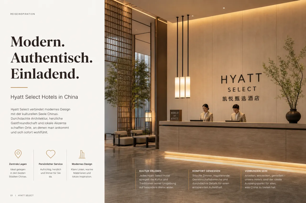 Hyatt und Dossen Group schließen Master-Franchise-Vertrag für China