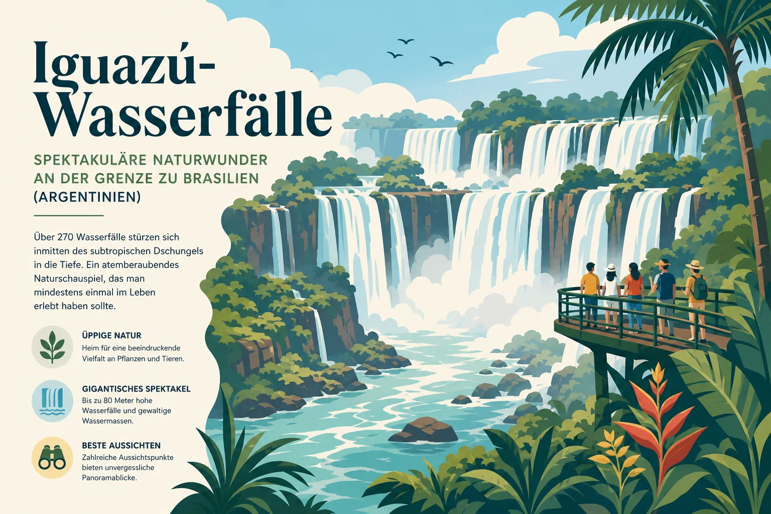 Iguazú-Wasserfälle: Naturwunder an der Grenze zu Brasilien