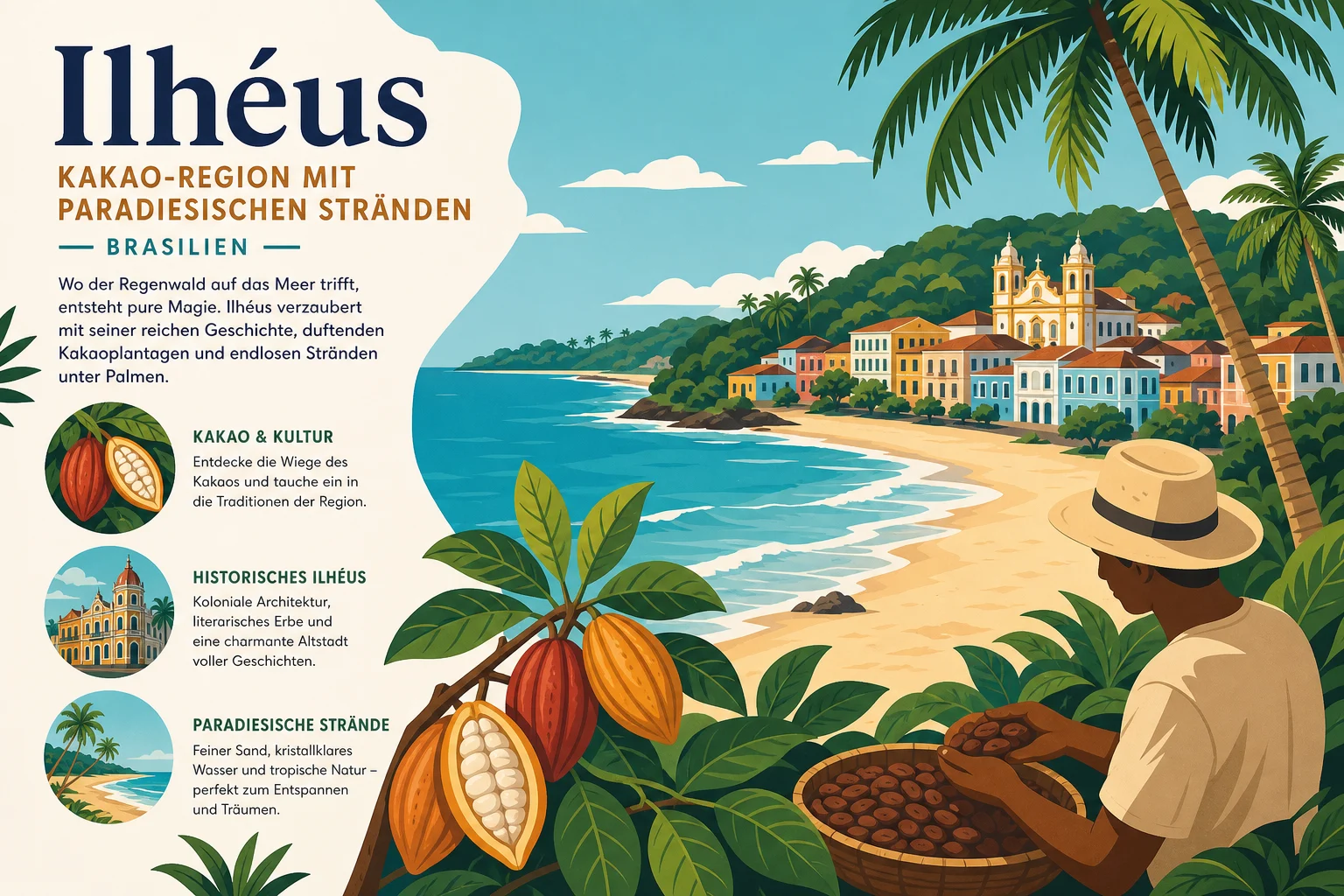 Ilhéus: Kakao-Region mit paradiesischen Stränden