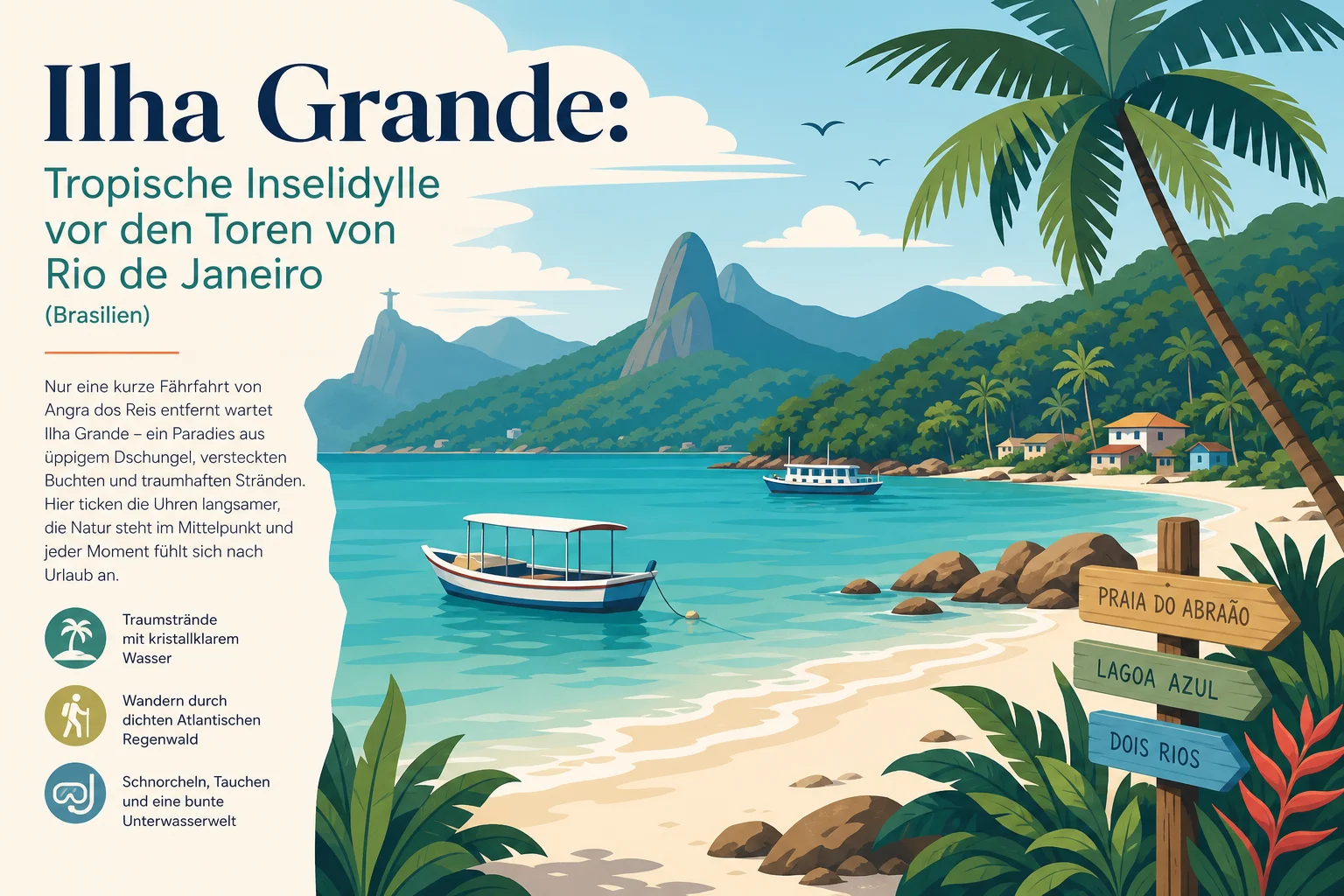 Ilha Grande: Tropische Insel vor Rio mit Stränden, Wanderungen und Bootstouren