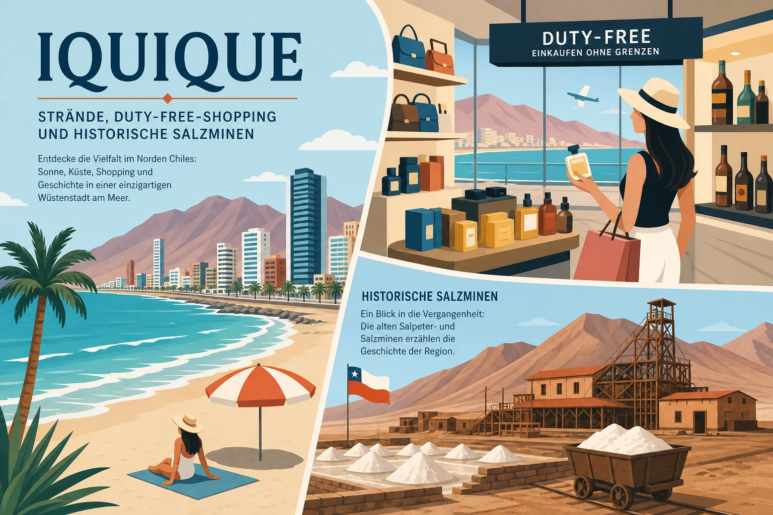 Iquique: Strände, Duty-Free-Shopping und historische Salzminen