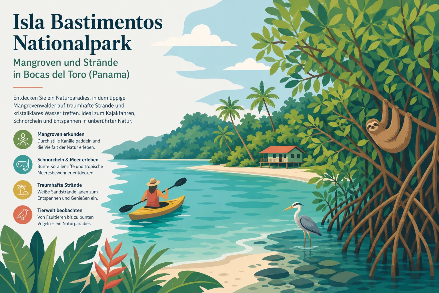 Isla Bastimentos Nationalpark: Mangroven und Strände in Bocas del Toro