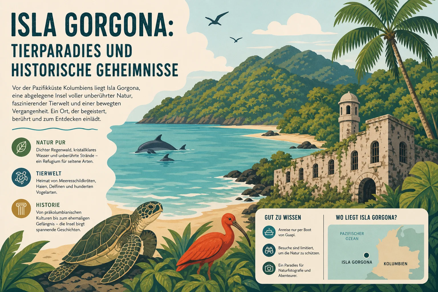 Isla Gorgona: Tierparadies und historische Geheimnisse