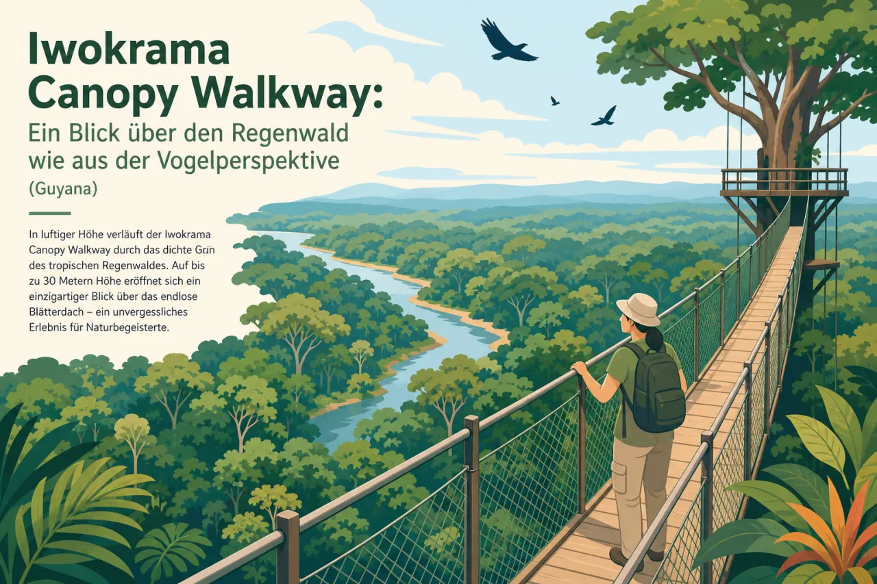 Iwokrama Canopy Walkway: Blick über den Regenwald in Guyana