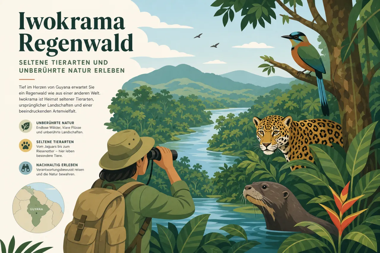 Iwokrama Regenwald: Seltene Tierarten und unberührte Natur erleben