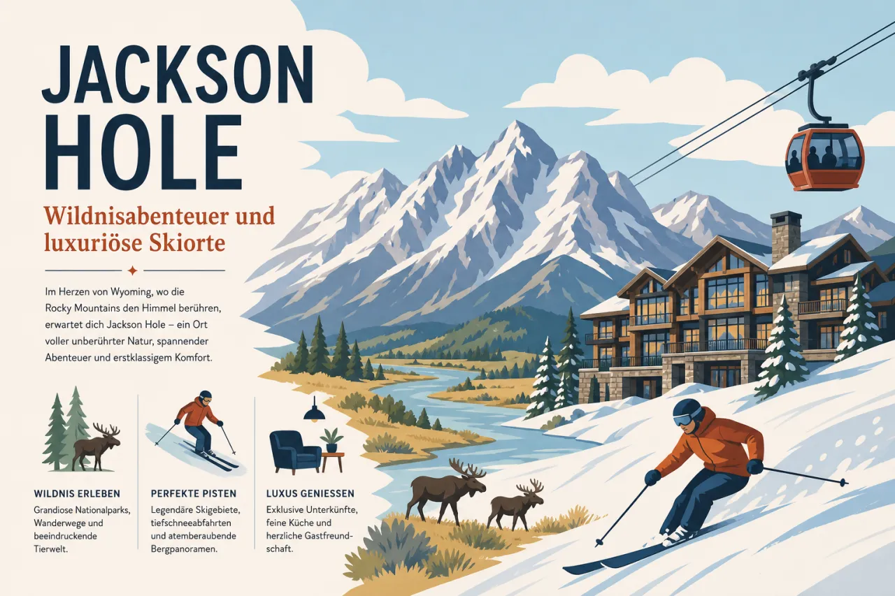 Jackson Hole: Wildnisabenteuer und luxuriöse Skiorte