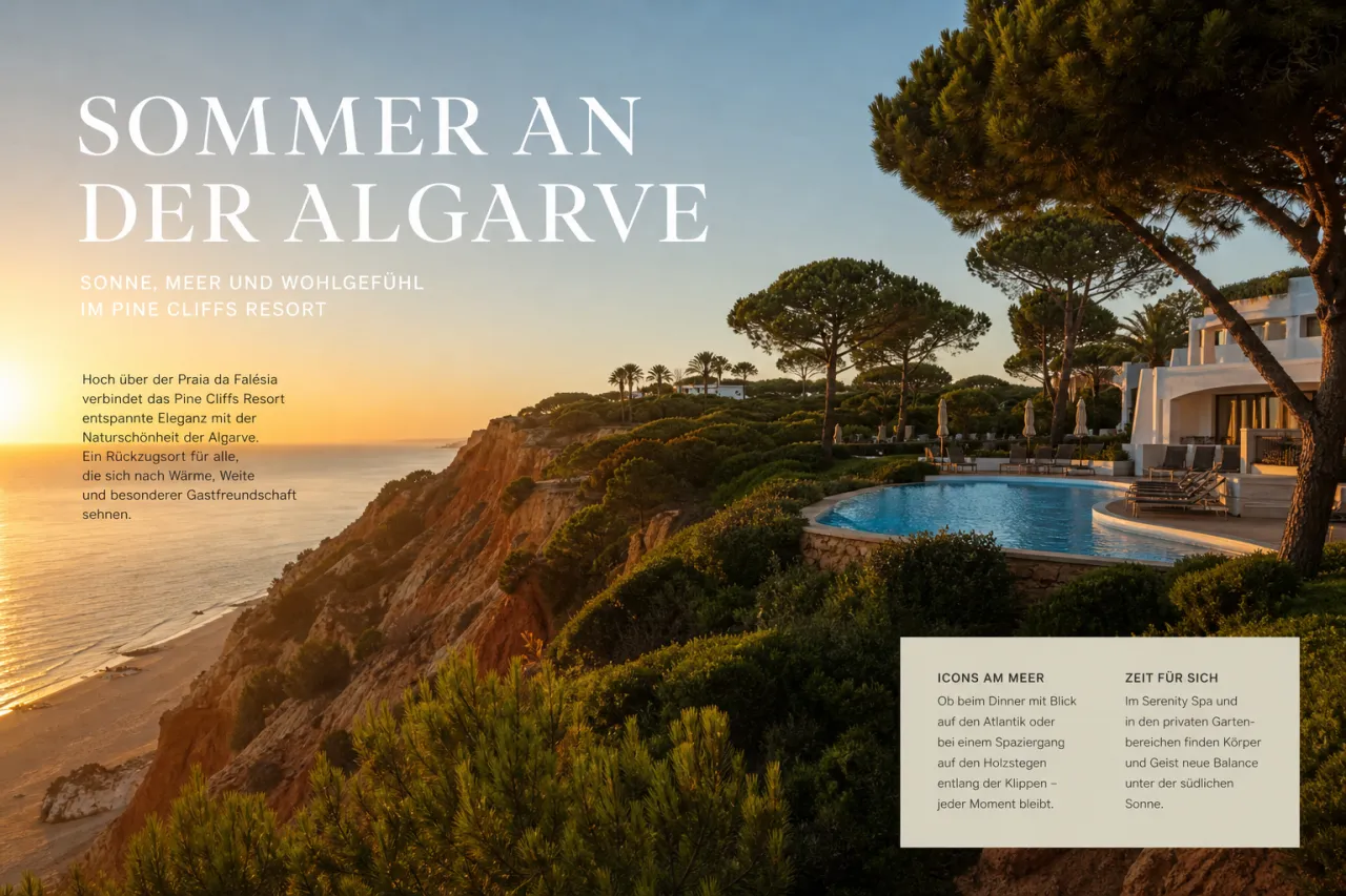 Pine Cliffs Resort an der Algarve mit Klippenlage und Strandzugang