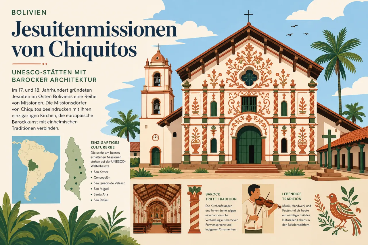 Jesuitenmissionen von Chiquitos: UNESCO-Stätten mit barocker Architektur
