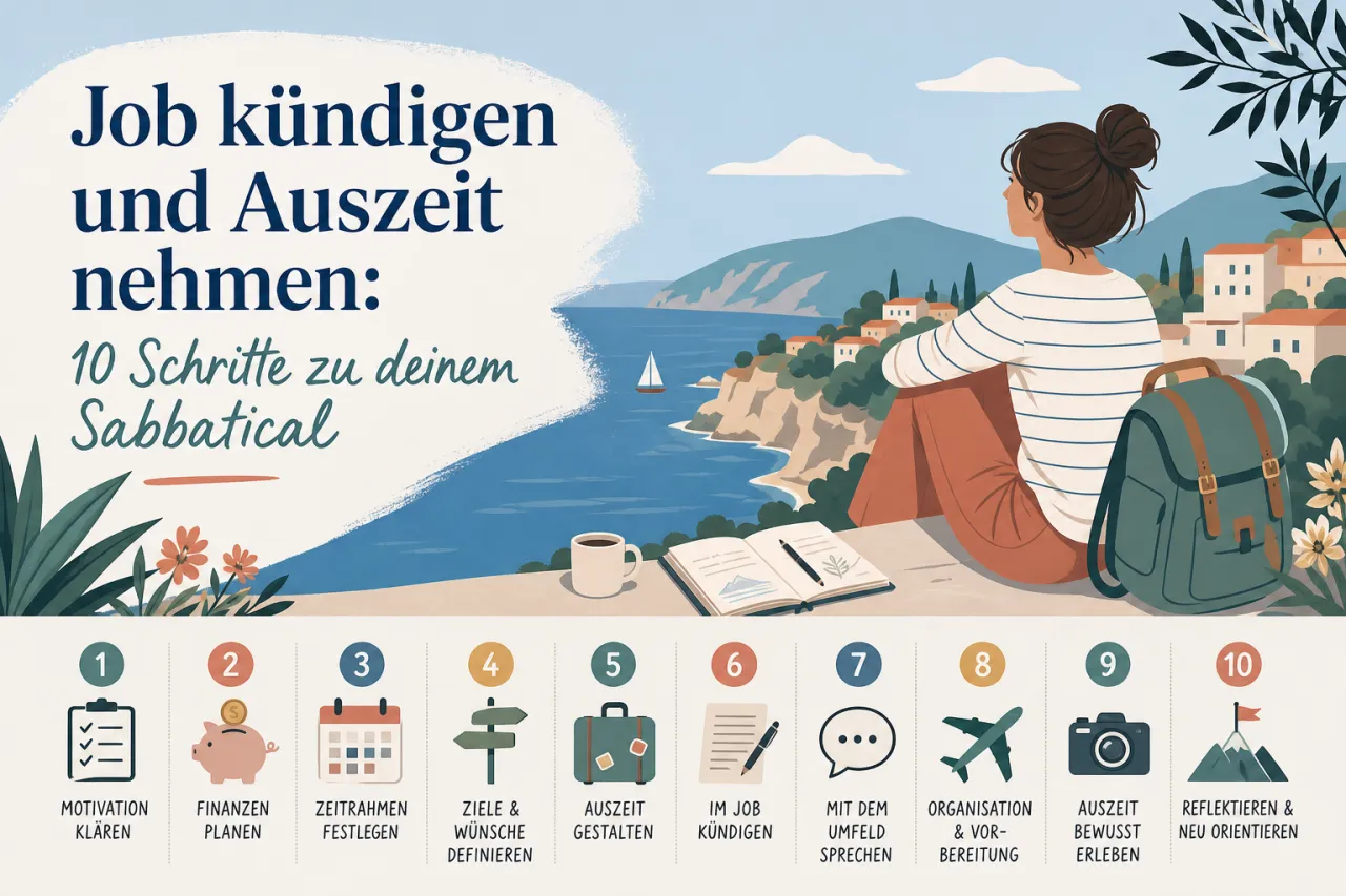 Job kündigen und Auszeit nehmen: 10 Schritte zu deinem Sabbatical