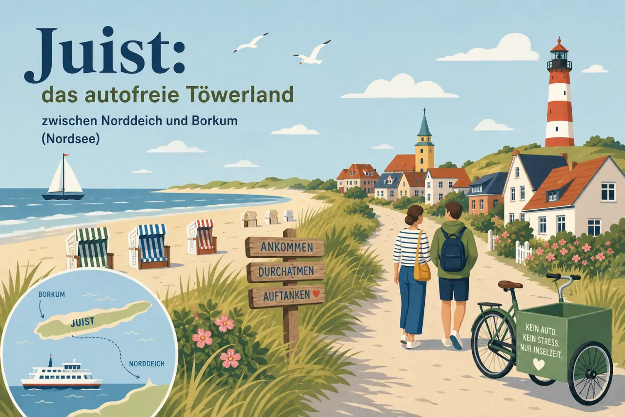 Juist: das autofreie Töwerland zwischen Norddeich und Borkum