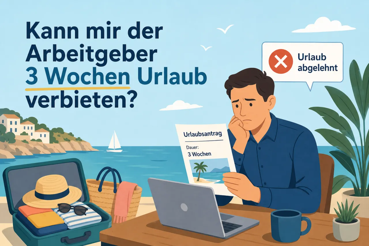 Kann mir der Arbeitgeber 3 Wochen Urlaub verbieten?