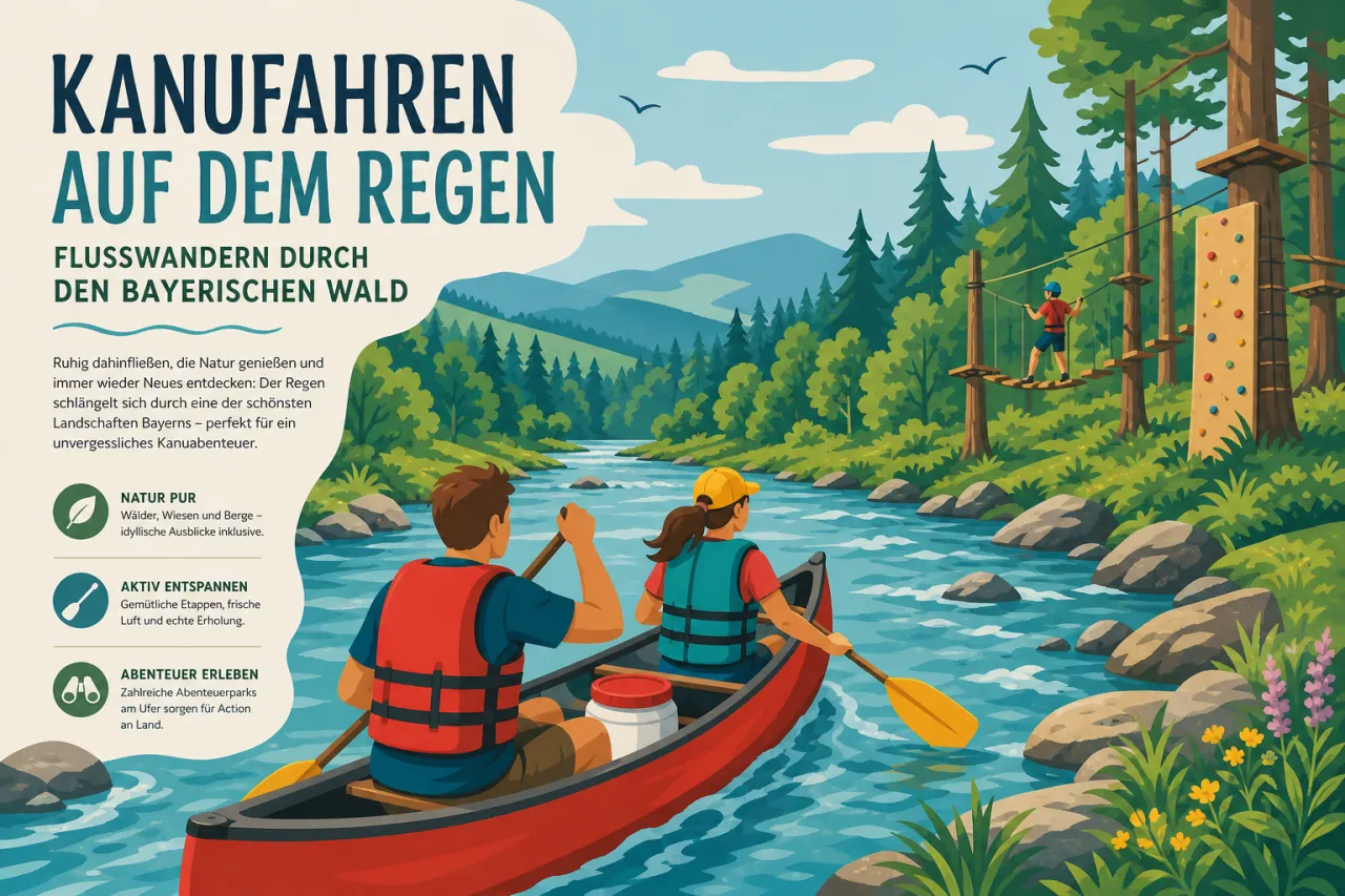 Kanufahren auf dem Regen: Flusswandern durch den Bayerischen Wald