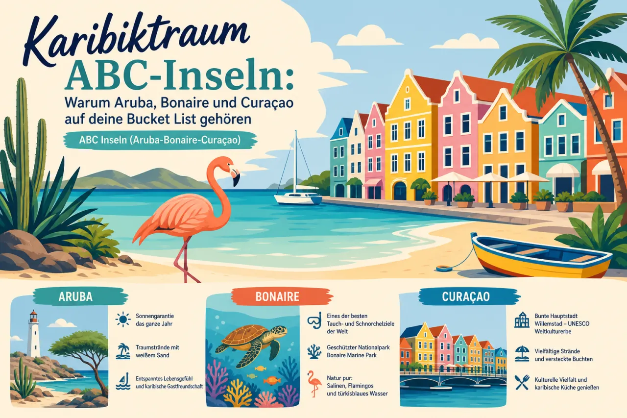 Karibiktraum ABC-Inseln: Warum Aruba, Bonaire und Curaçao auf deine Bucket List gehören