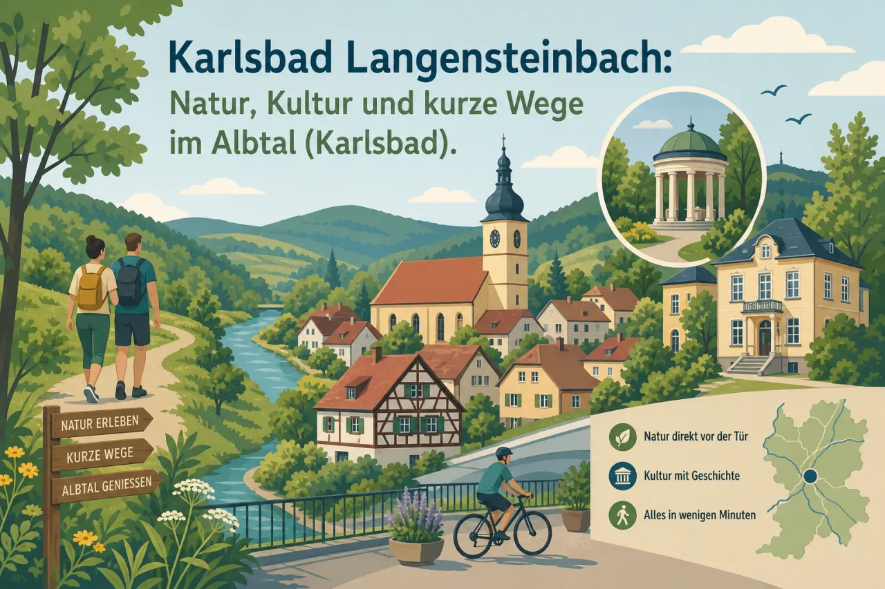 Karlsbad Langensteinbach: Natur, Kultur und kurze Wege im Albtal