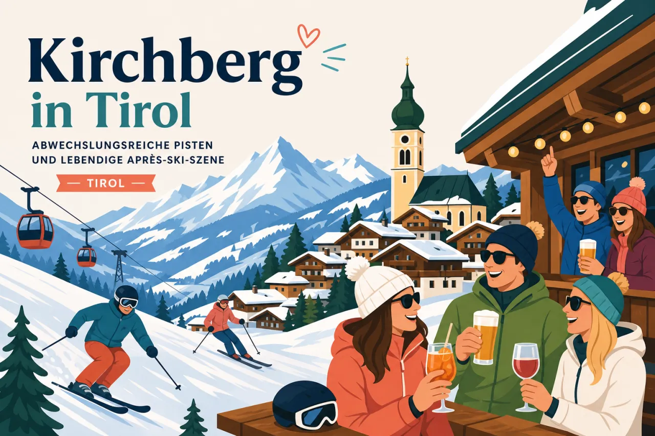Kirchberg in Tirol: Abwechslungsreiche Pisten und lebendige Après-Ski-Szene
