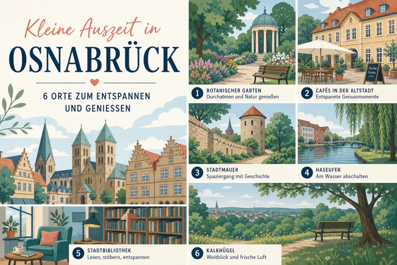 Kleine Auszeit in Osnabrück: 6 Orte zum Entspannen und Genießen