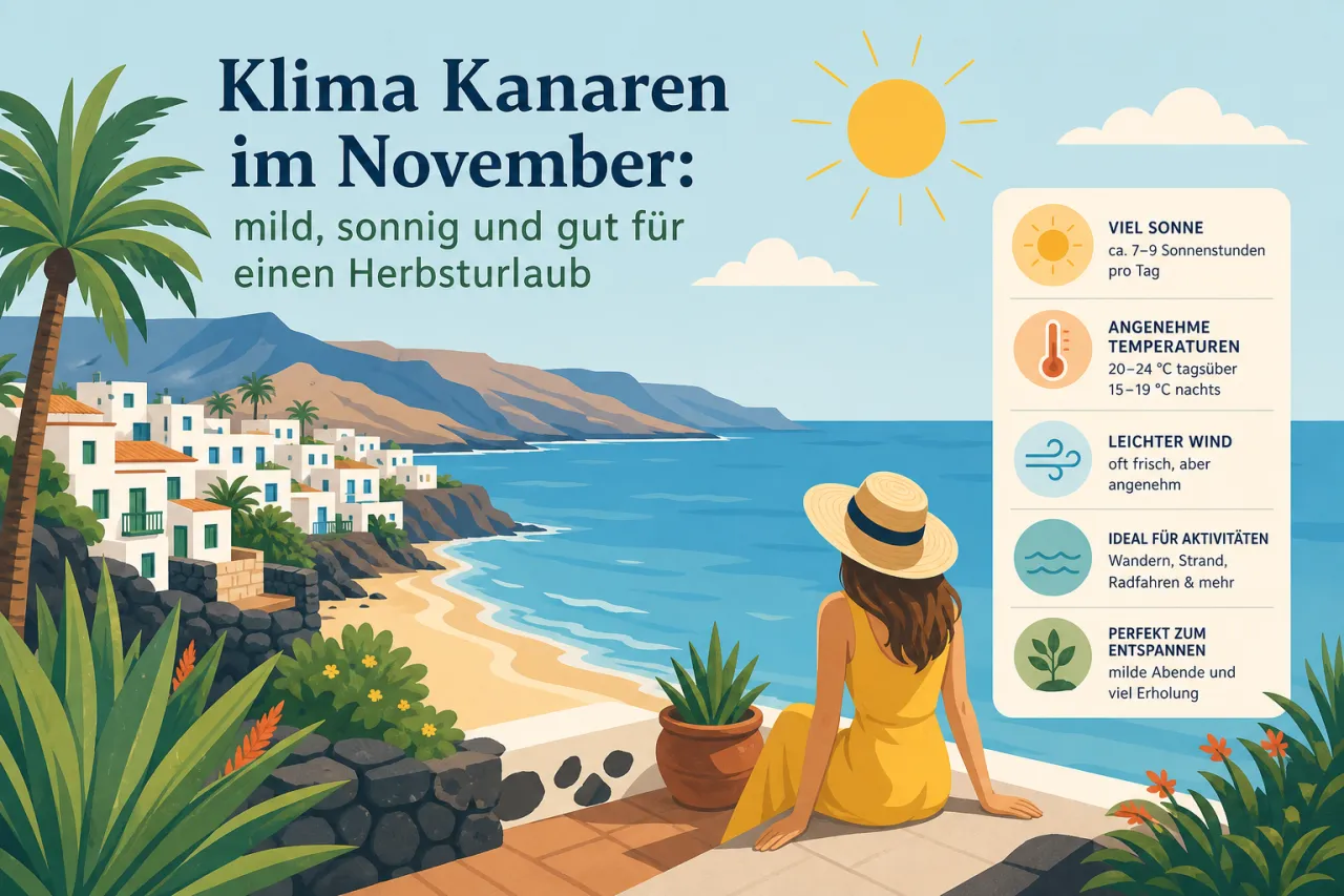 Klima Kanaren im November: mild, sonnig und gut für einen Herbsturlaub