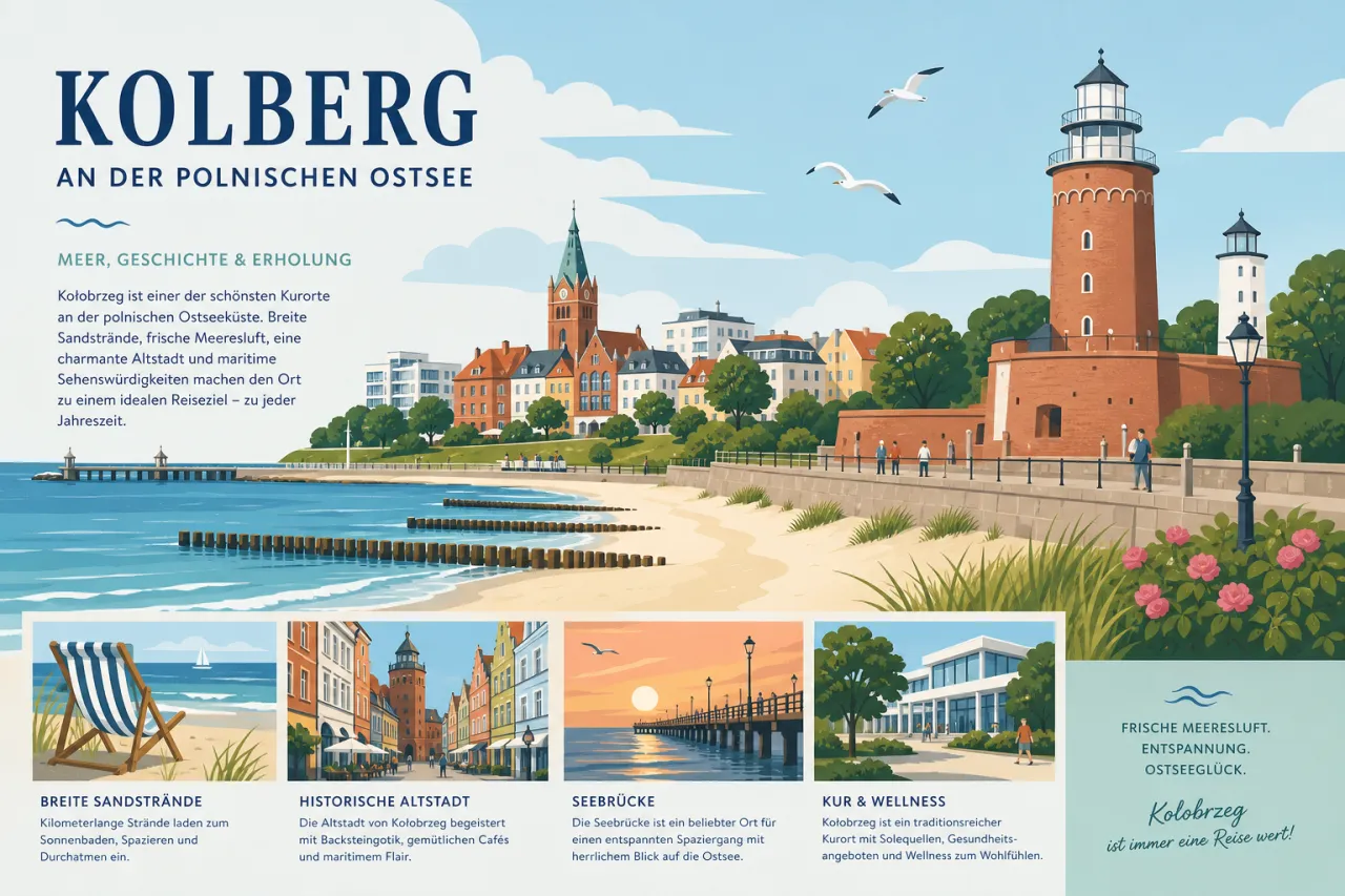 Kolberg (Kołobrzeg) an der polnischen Ostsee