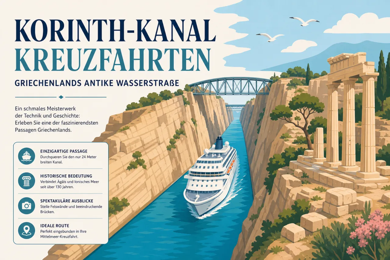 Korinth-Kanal Kreuzfahrten: Griechenlands antike Wasserstraße