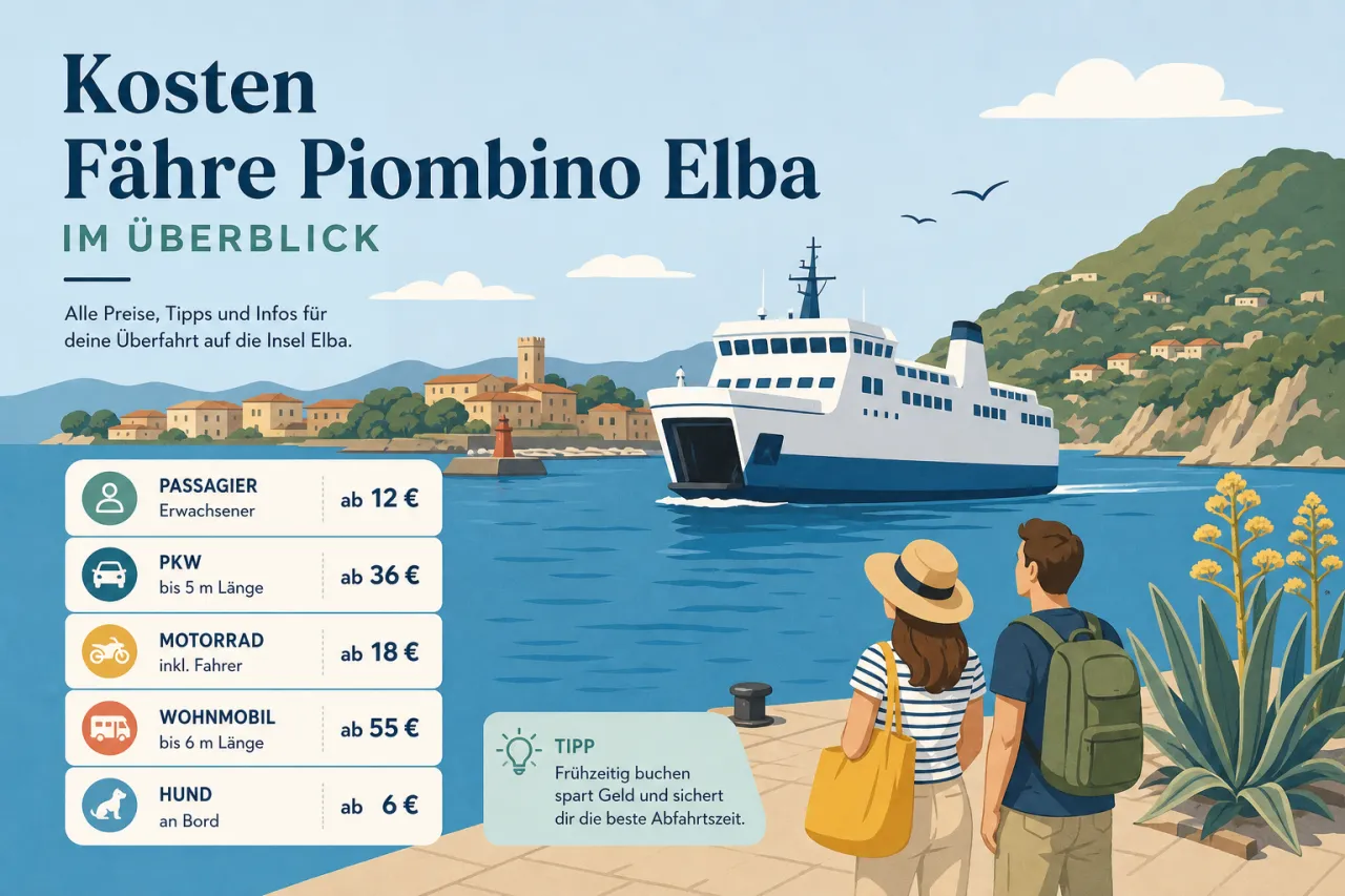 Kosten Fähre Piombino Elba im Überblick