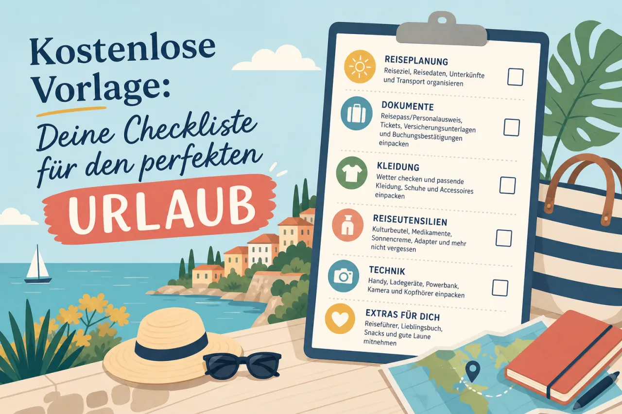 Kostenlose Vorlage: Deine Checkliste für den perfekten Urlaub