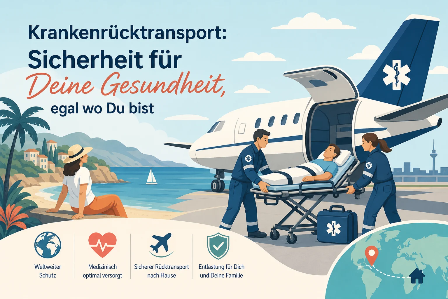 Krankenrücktransport: Sicherheit für Deine Gesundheit, egal wo Du bist
