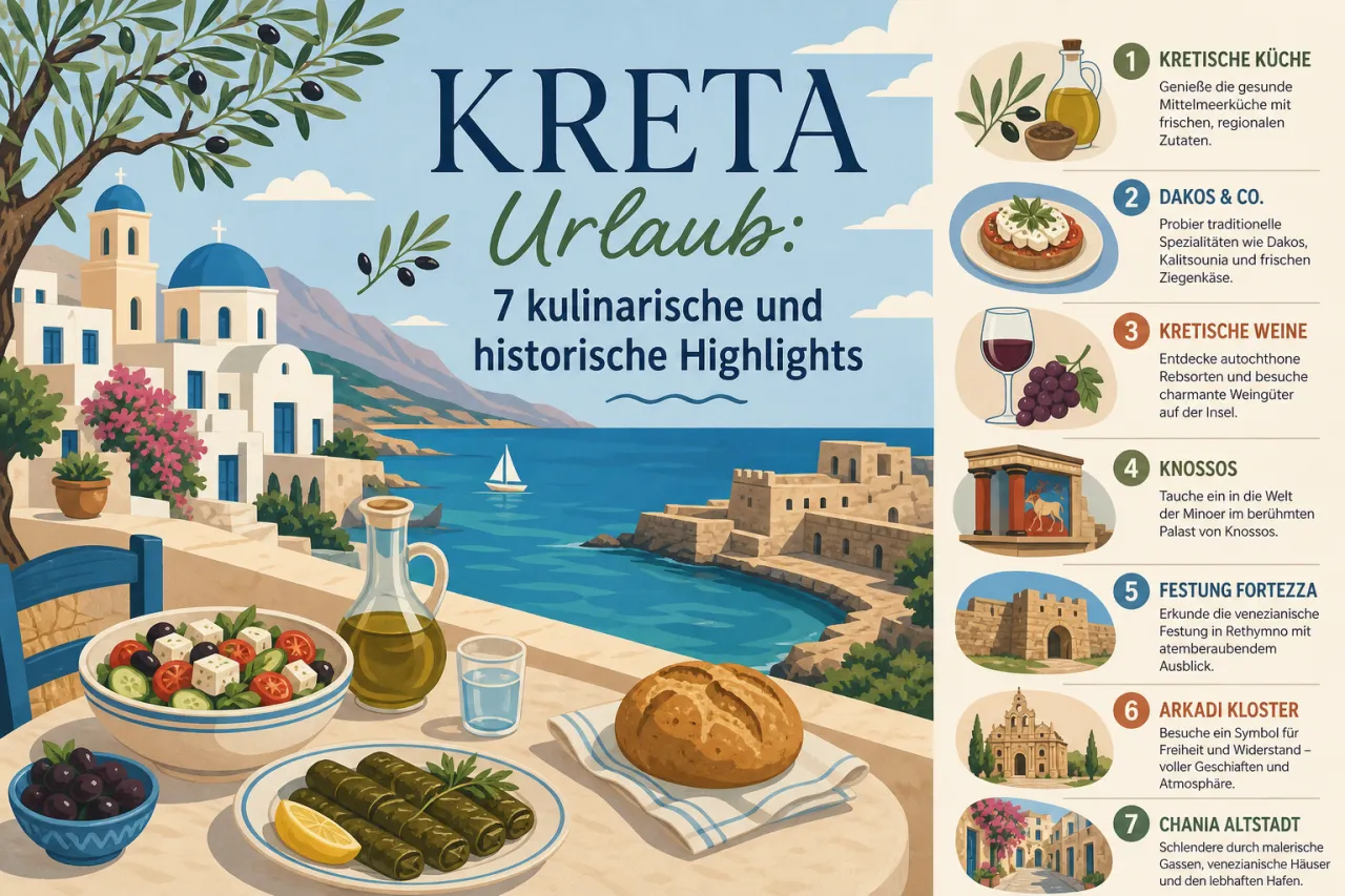 Kreta Urlaub: 7 kulinarische und historische Highlights