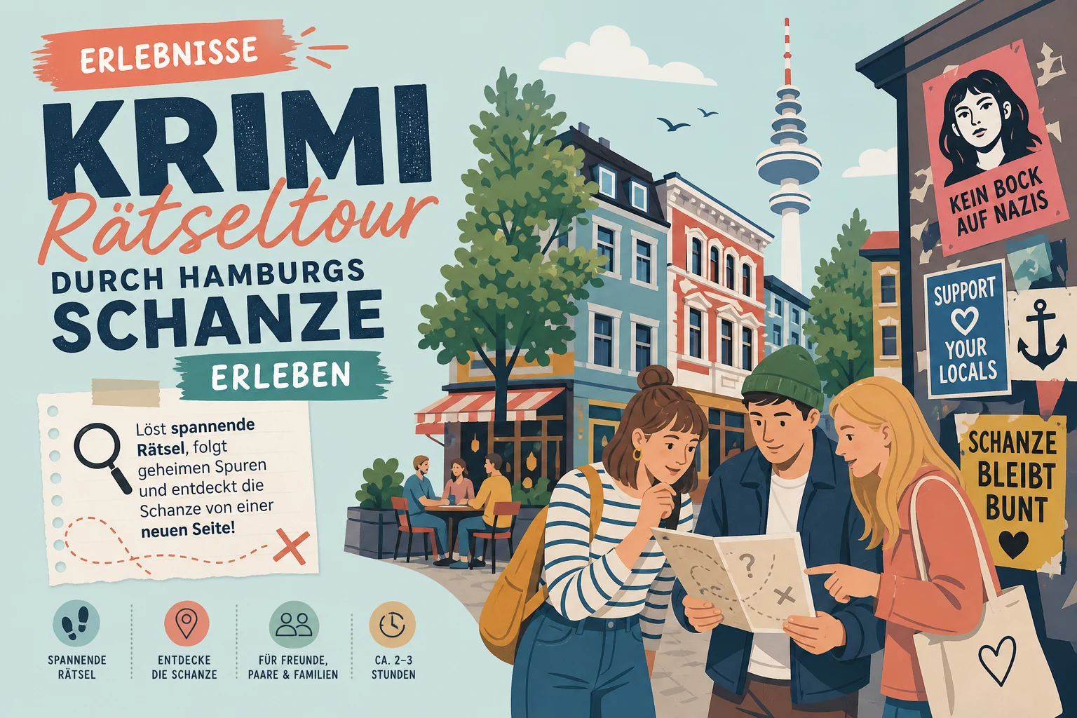 Krimi-Rätseltour durch Hamburgs Schanze erleben