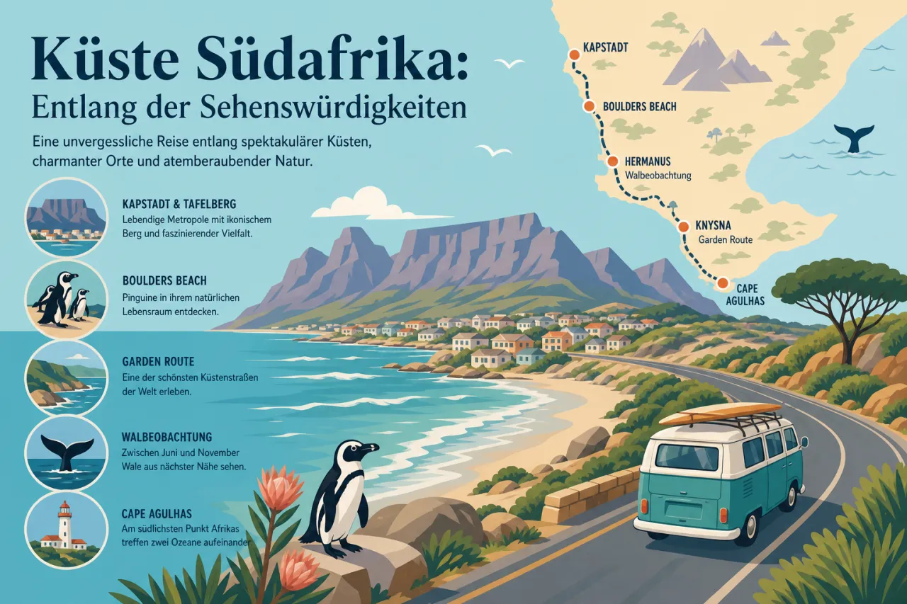 Küste Südafrika: Entlang der malerischen Sehenswürdigkeiten
