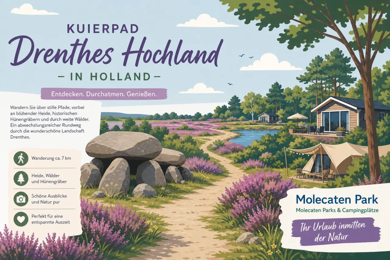 Kuierpad Drenthes Hochland in Holland: Molecaten Park