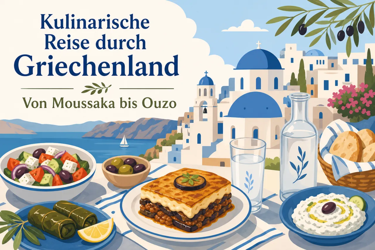 Kulinarische Reise durch Griechenland — Von Moussaka bis Ouzo