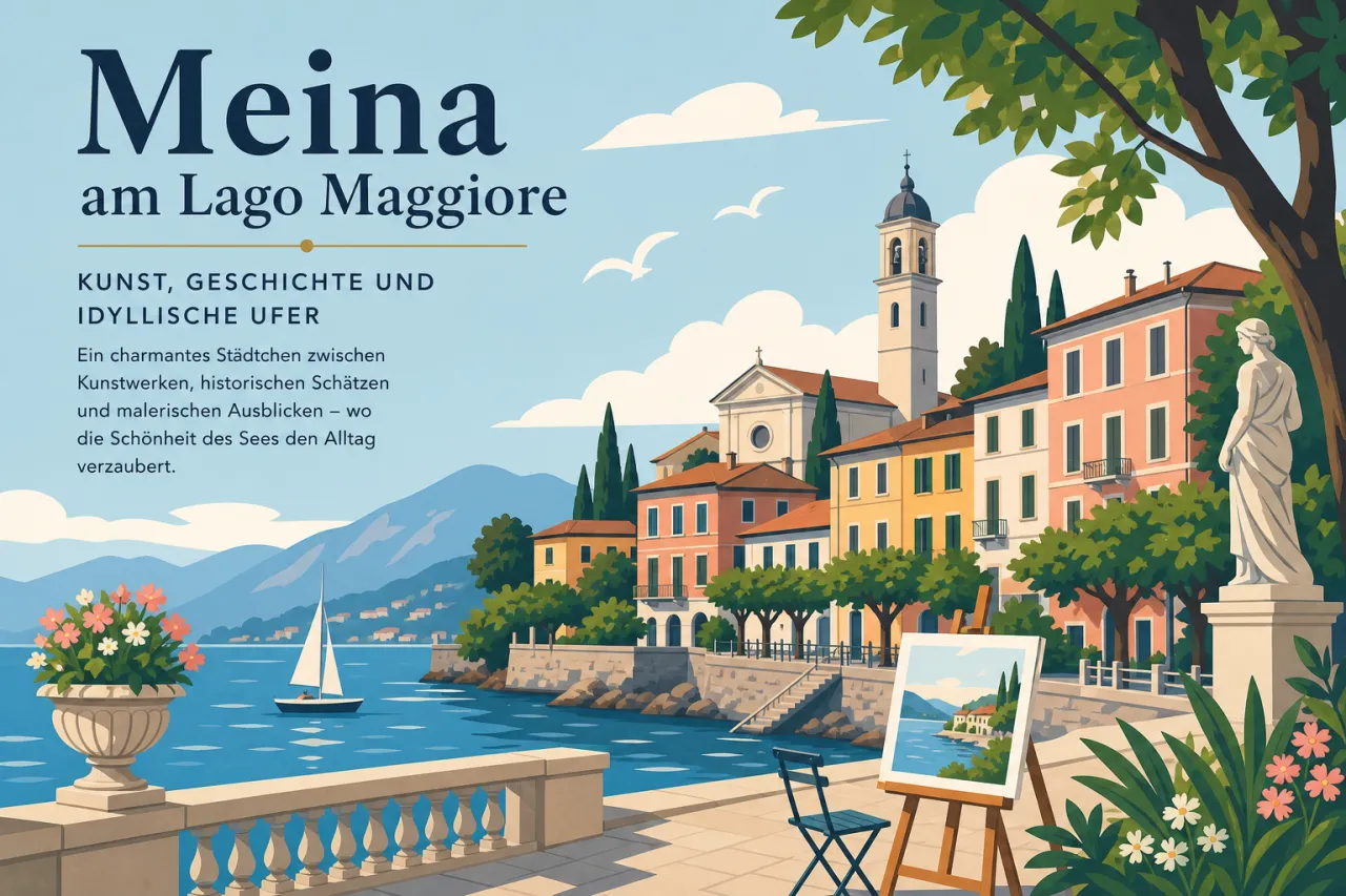 Kunst, Geschichte und ruhige Ufer in Meina am Lago Maggiore