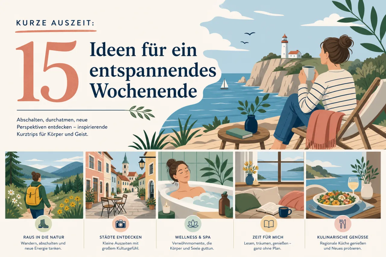 Kurze Auszeit: 15 Ideen für ein entspannendes Wochenende