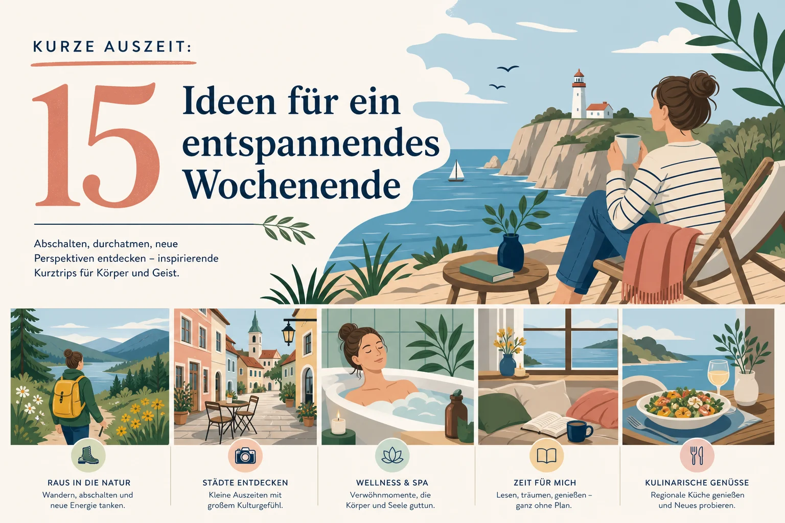 Kurze Auszeit: 15 Ideen für ein entspannendes Wochenende