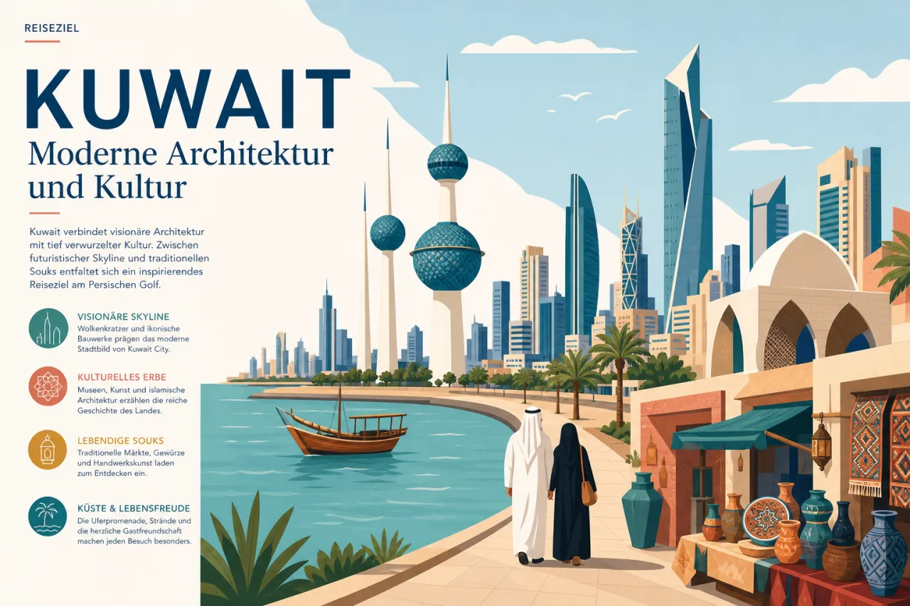 Kuwait: Moderne Architektur und Kultur